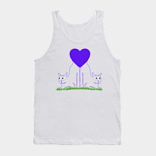 The Endearing Heart Cat Painting Tank Top